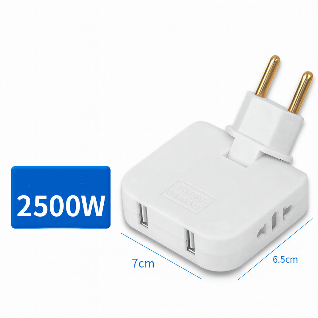 180° Faltbarer EU USB-A Adapter