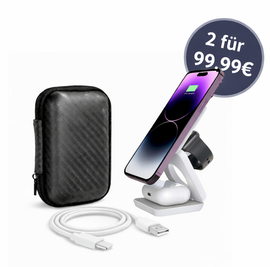 Faltbare 3-in-1 Kabellose Ladestation