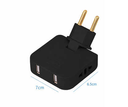 180° Faltbarer EU USB-A Adapter