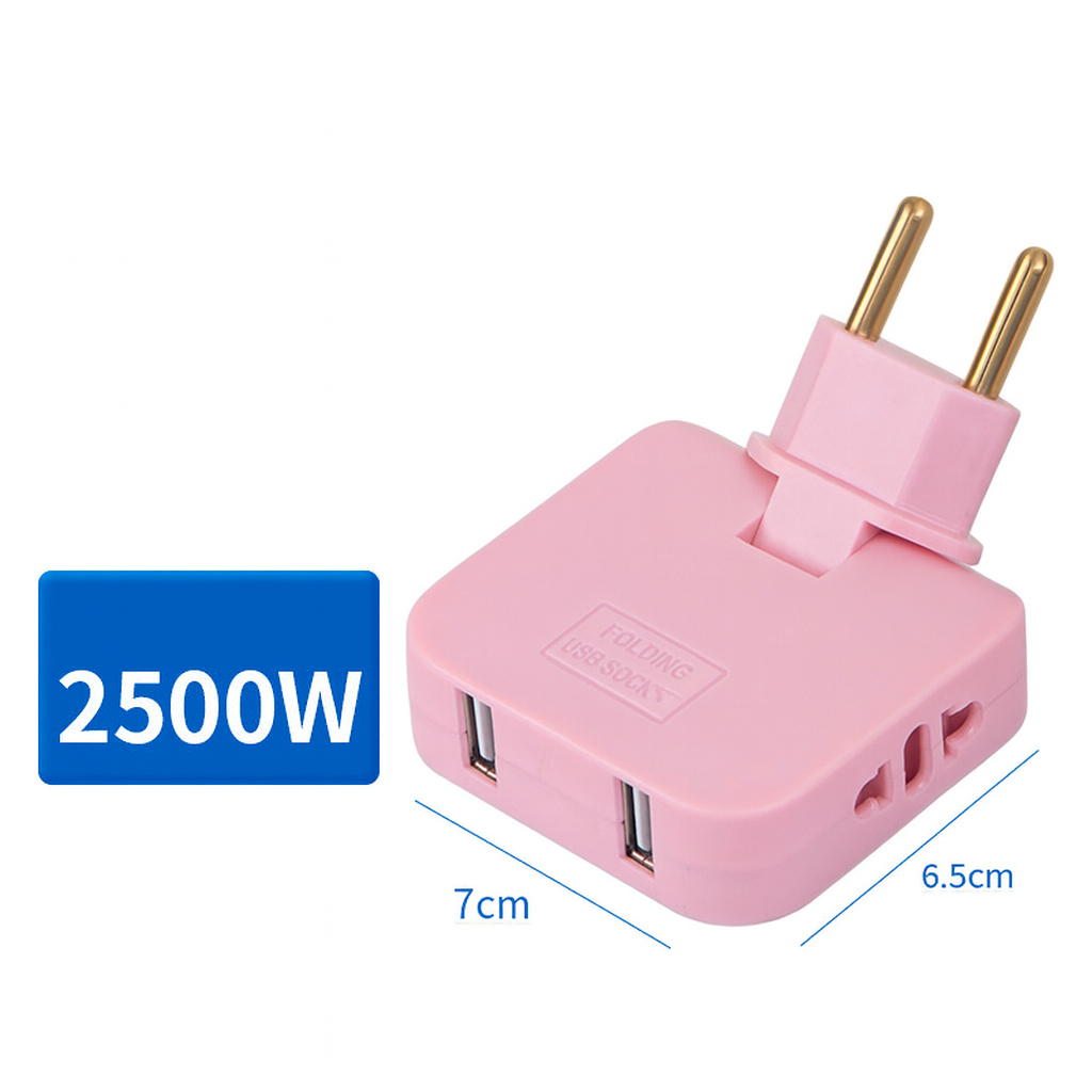180° Faltbarer EU USB-A Adapter