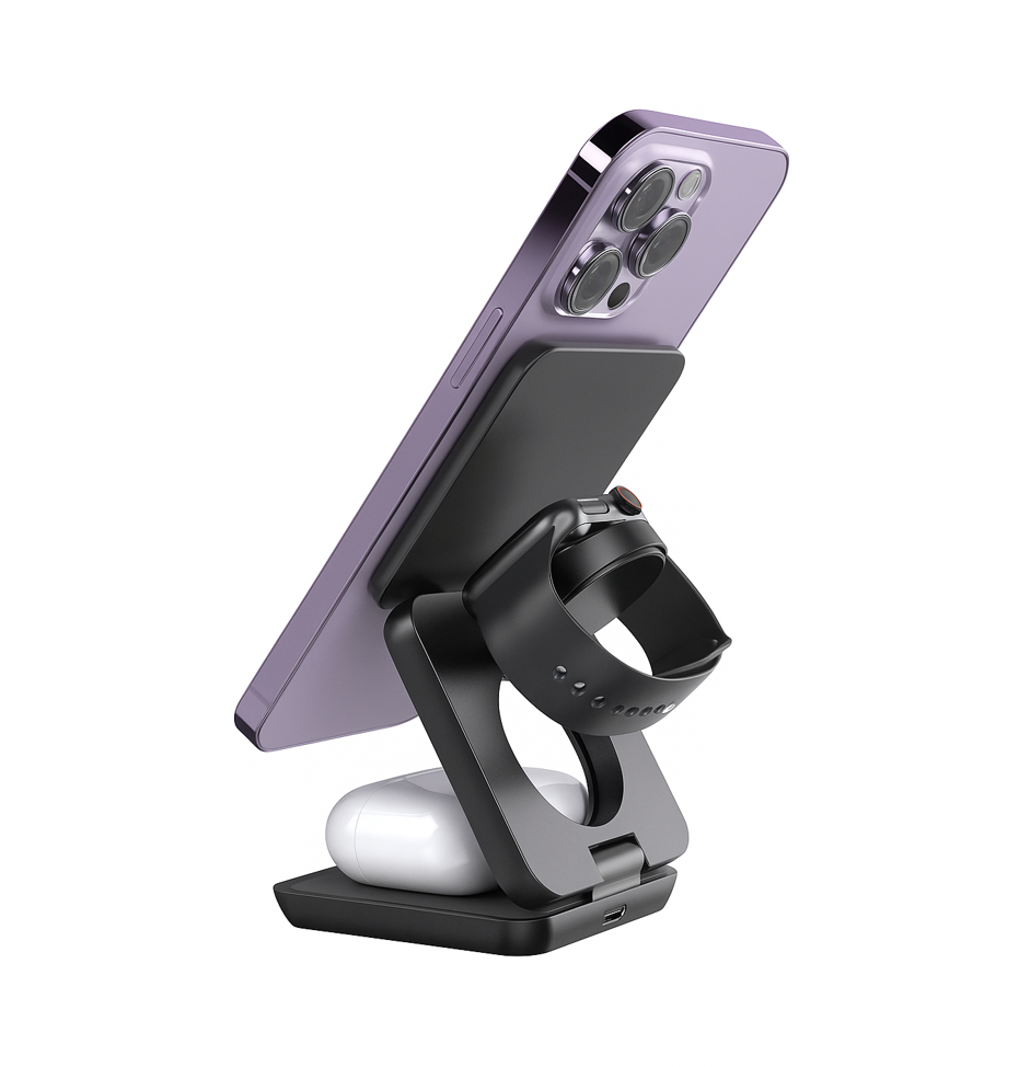 Faltbare 3-in-1 Kabellose Ladestation